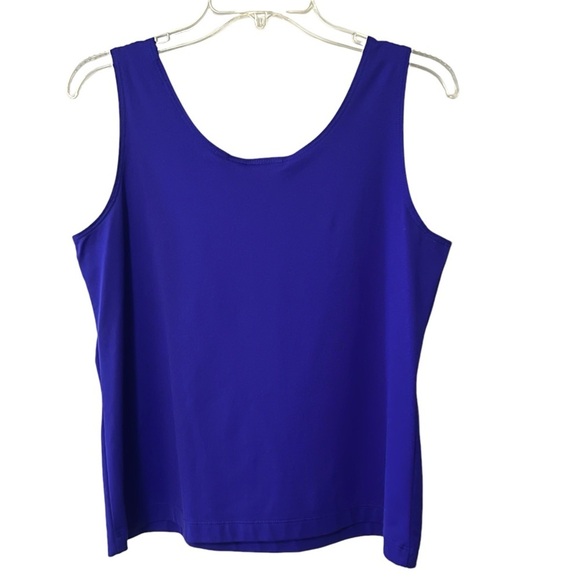 Chico’s Essential Scoop Neck Top in Purple Blue size 2 Medium women’s - Picture 4 of 8